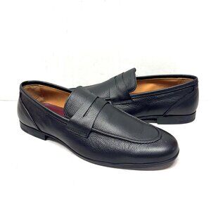 BRUNO MAGLI MEN'S LASTRA LEATHER SLIP ON LOAFER SHOES BLACK SIZE 11.5 M